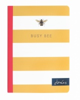 Yellow Striped Bee Print  A6 Slim Notebook By Joules
